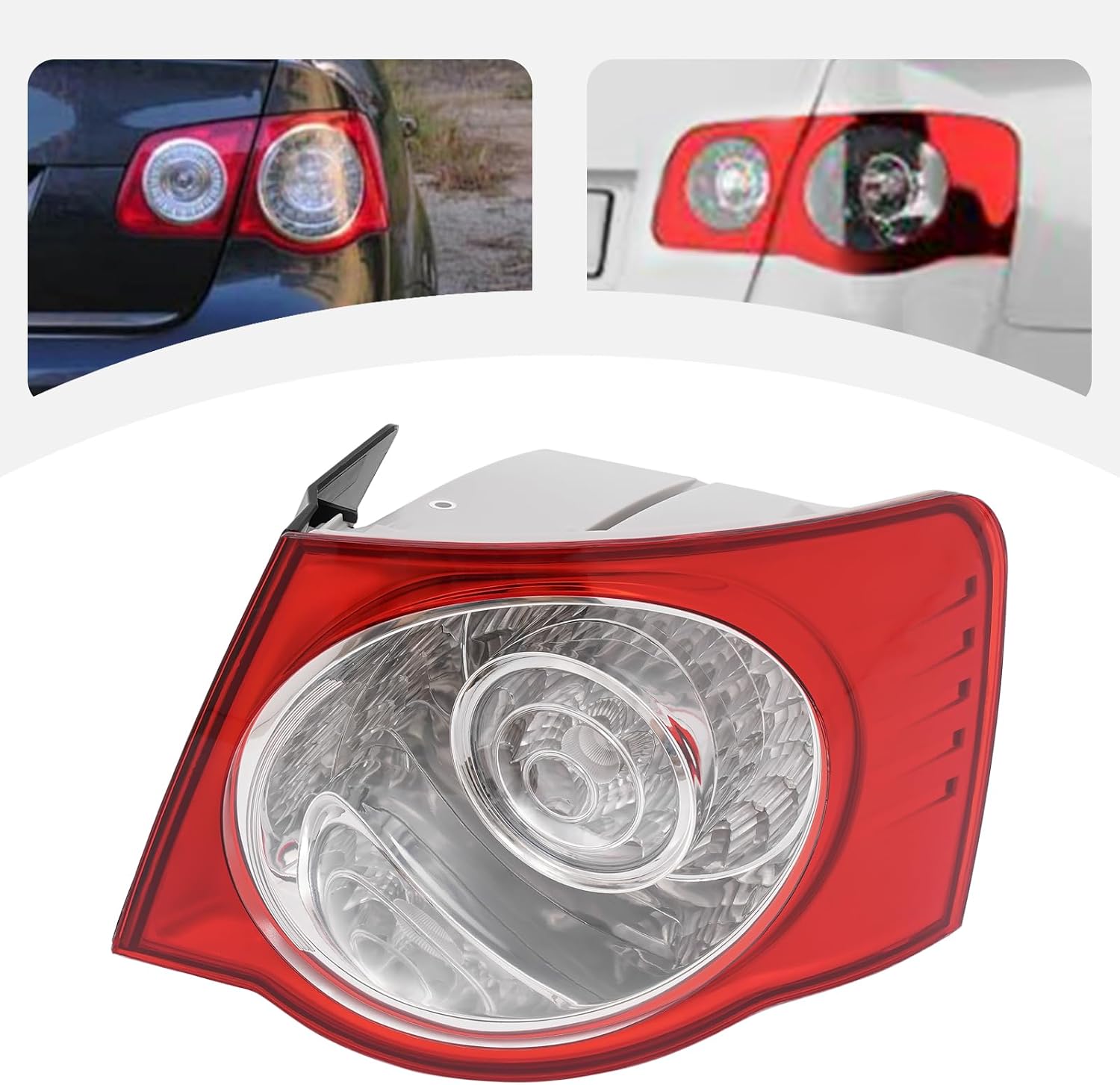 Tail light Assembly For 2006 2007 2008 2009 2010 2011 Volkswagen Jetta A5 MK5 LED Tail Light Brake Lamp 1K5945095, 1K5945096 Direct Replacement Left Driver & Right Passager Side Assembly (RH)