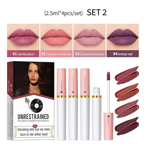 Miniatura 2 de Juego de lápices labiales líquidos mate de 12 colores, 12 colores, de larga duración, a prueba de manchas, impermeable, de terciopelo negro para