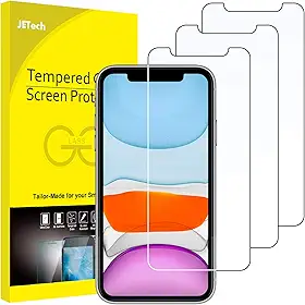 JETech Película de Vidro Temperado para iPhone 11, iPhone XR 6,1 Polegadas, Protetor de Tela, HD Claro, Pacote com 3