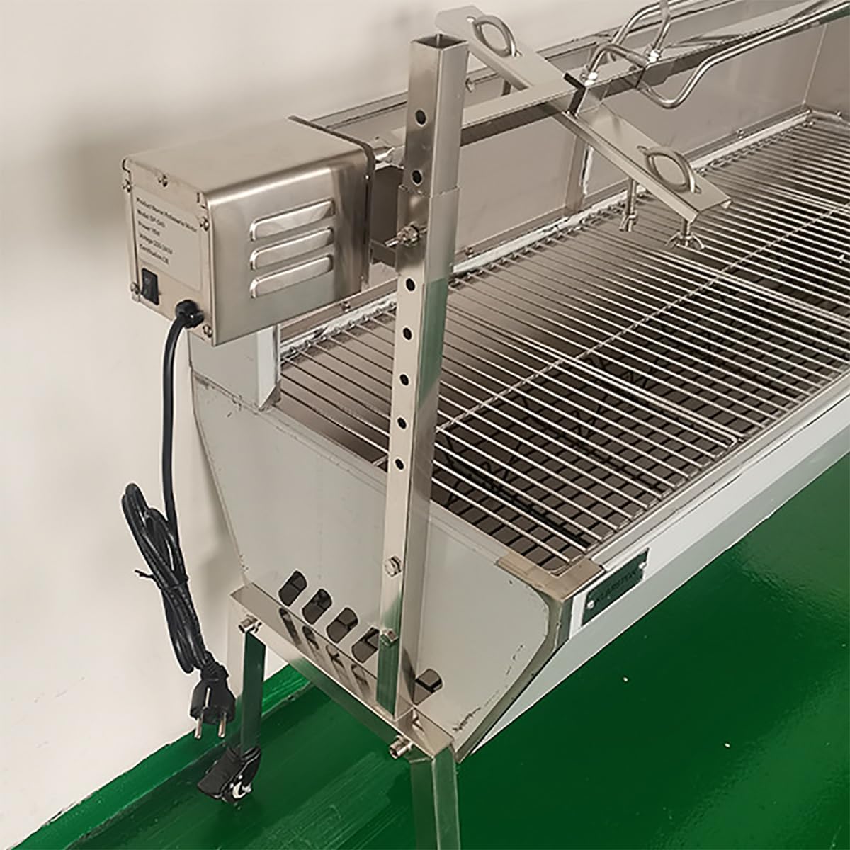 Grill rożnowy, w pełni automatyczny silnik 15 W, pojemność 29,9 kg, grill na węgiel drzewny rożen na kemping do kuchni na zewnątrz ognisko impreza