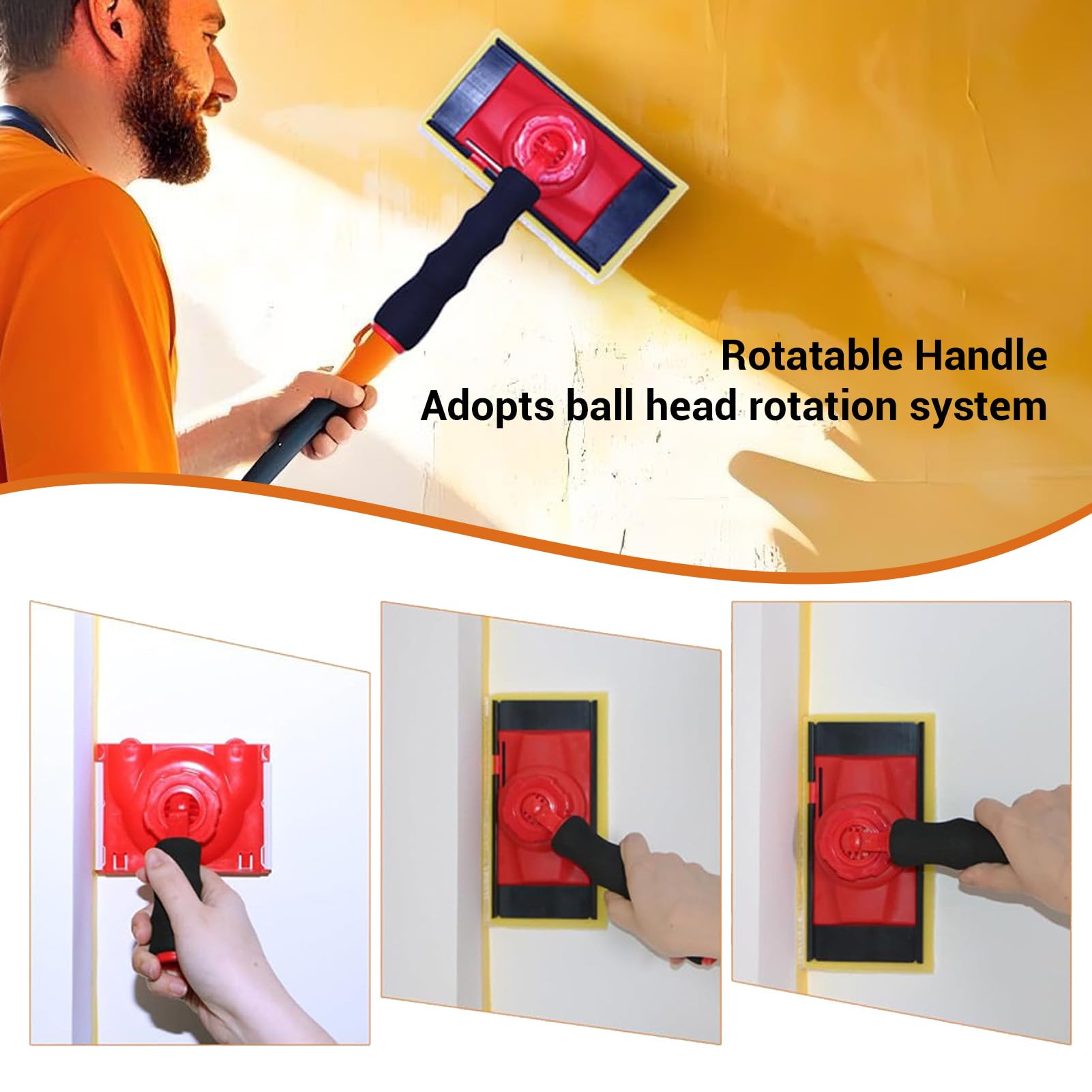 Ausla Kit de Herramientas para Bordear Pintura, Almohadilla Pintora para Esquinas de Recorte de Pared y Techo de 4 Formas con Bandeja de 7 Pulgadas y 5 Recambios para Pinturas