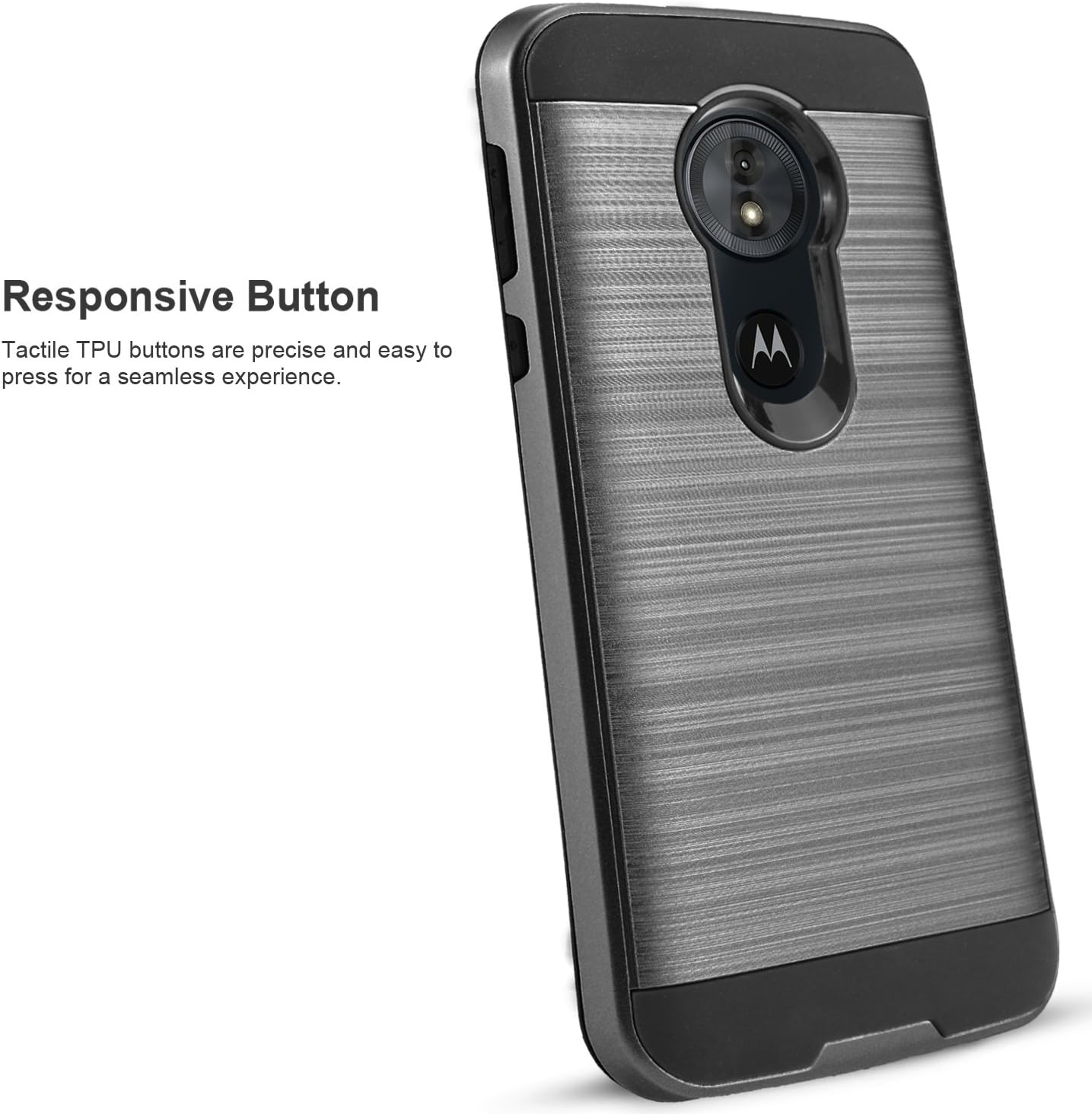 Moto E5 Play Phone Case, Circlemalls- Moto E5 Go Case, Moto E5 Cruise Case, with [Tempered Glass Screen Protector Included], Military Grade 6 Feet Drop Test Protection Armor Phone Cover-Black