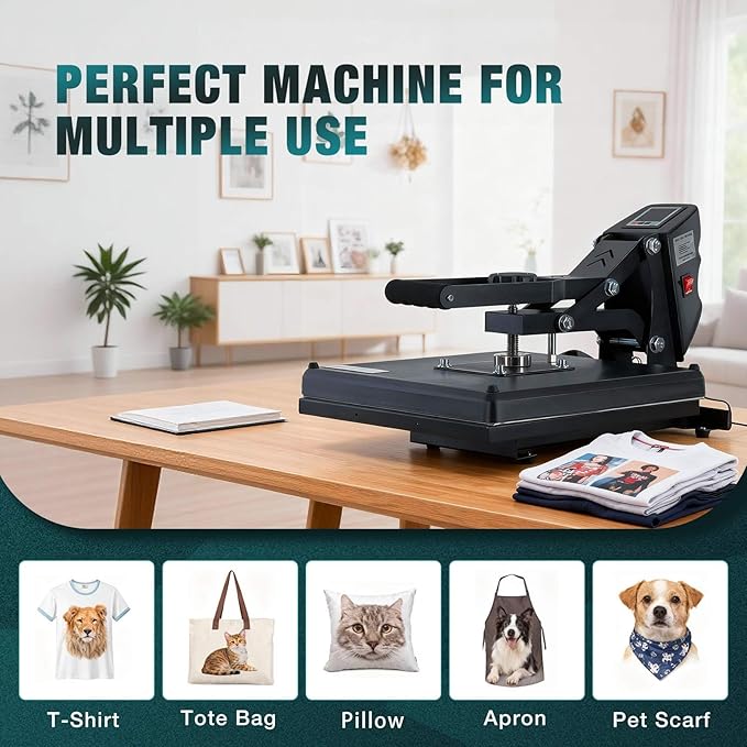 Termofijadora OLIXIS 15x15, Máquina de Transferencia Térmica 1200W con LCD miniatura 3