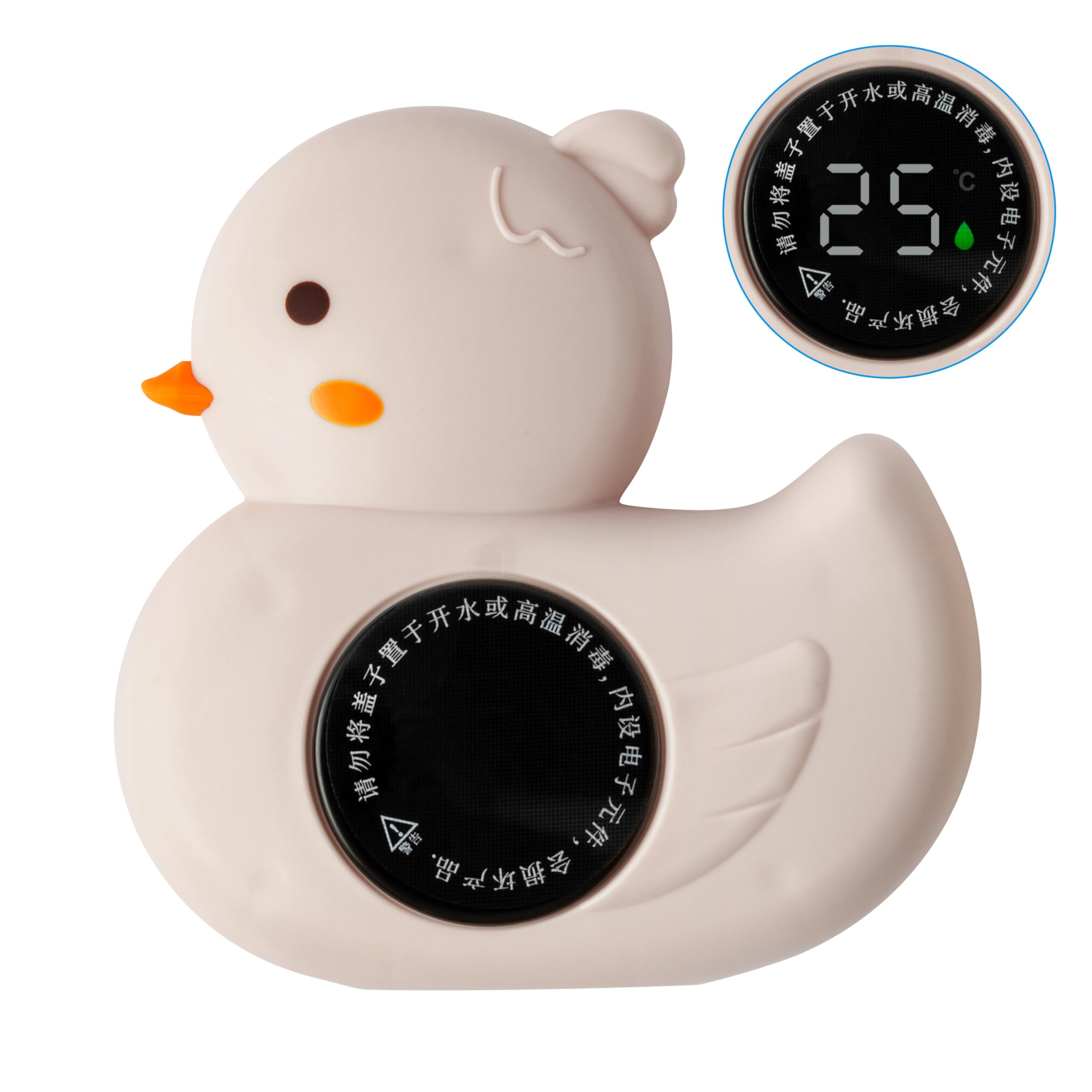 TirEurt Baby Bath Thermometer Digital Bathtub Water Thermometer with Easy to Read Screen Duck Bath Toys for Babies Girls Boys Toddler Accurate Heat Sensor for Safe Bathing, Pink