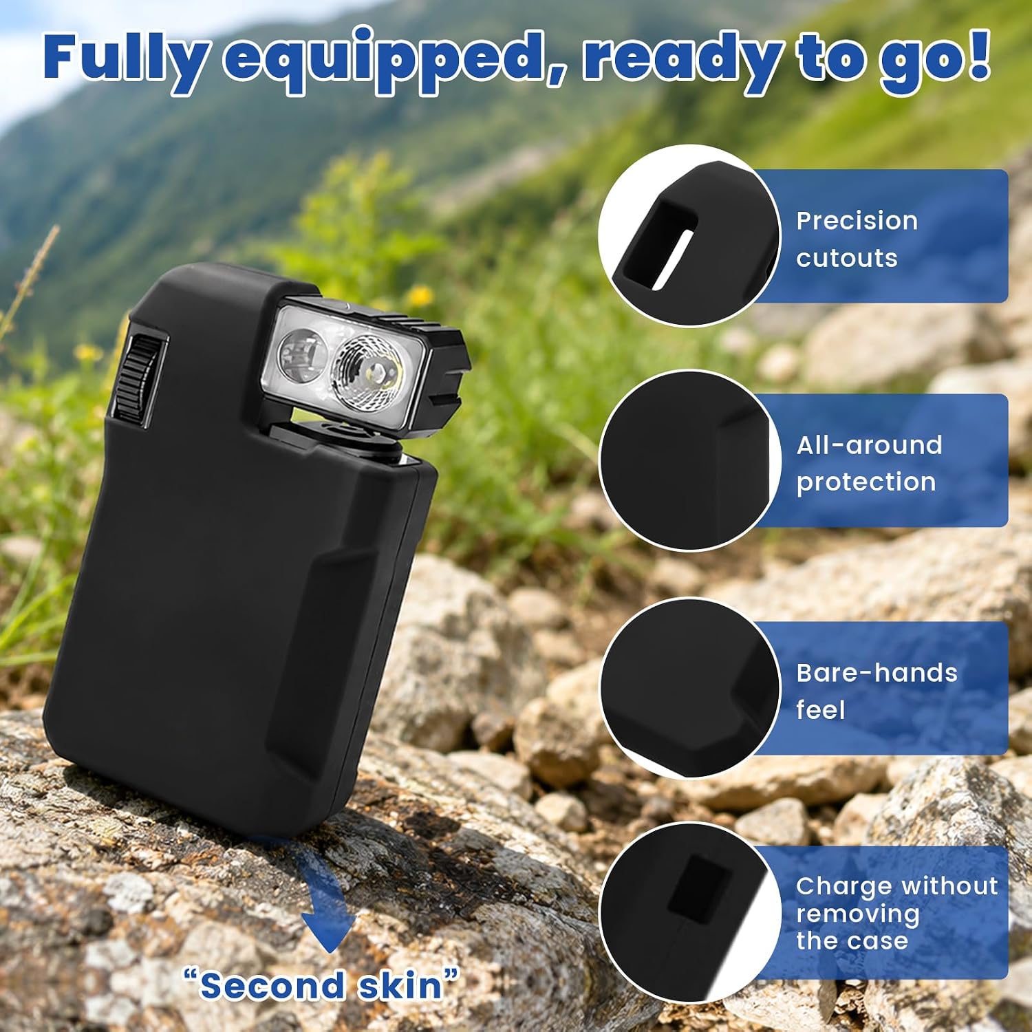 Flashlight Protective Cover Compatible with Wuben G5, Silicone Flashlight Holster for Outdoor Camping Hiking (Flashlight Not Included) image 4