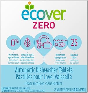 Ecover Automatic Dishwashing Tablets Zero, 25 Count, 17.6 Ounce
