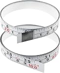 2 Packs 1/2-Inch Self-Adhesive Measuring Tape, 78 Inch or 200cm Peel and Stick Tape Measure, Imperial and Metric Scales, Left-Right Reading Ruler Tape for Workbench, Table Saw, Drafting Table, White