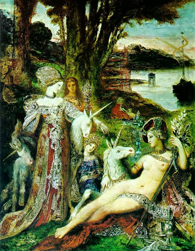 Murale tableau de Gustave Moreau : art mural vintage décoration chambre 60x90cm