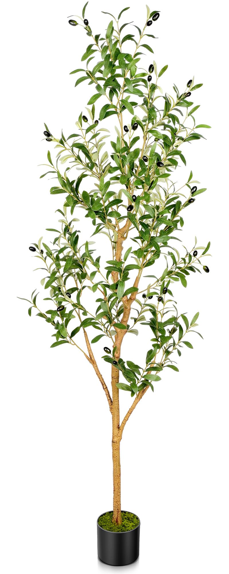 Tamiaia™ Artificial Olive Tree 6FT - Faux Olive Tree Artificial Indoor for Home Decor Living Room Decor, Tall Fake Plants Olive Tree with Lifelike Branch & Greener Leaves & Ripe Fruits