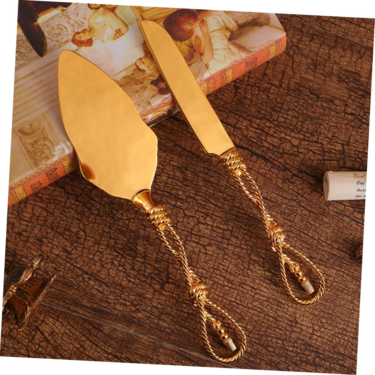 Spatule à Gâteau Mousse Coupe-dessert en Alliage de Zinc, 1 Set