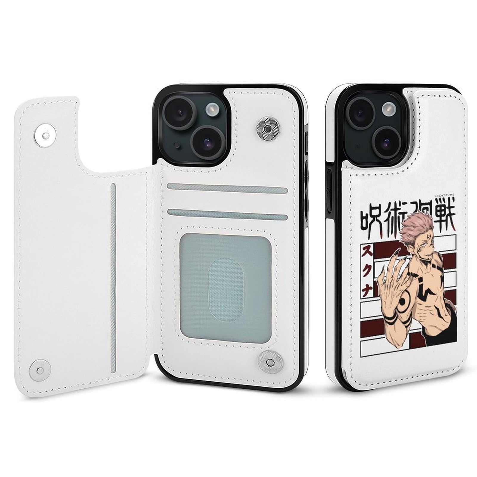 Amazon.co.jp: iPhone15 ケース 手帳型 呪術廻戦 両面宿儺