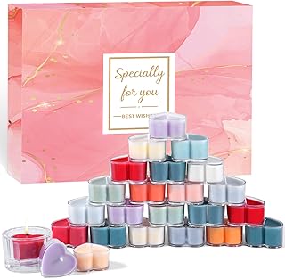 Advent Calendar 2025, 24 Pcs Heart Scented Candle Set, Gift for Women, Christmas Birthday Gift for Mom, Sister, Daughter, Girlfriend