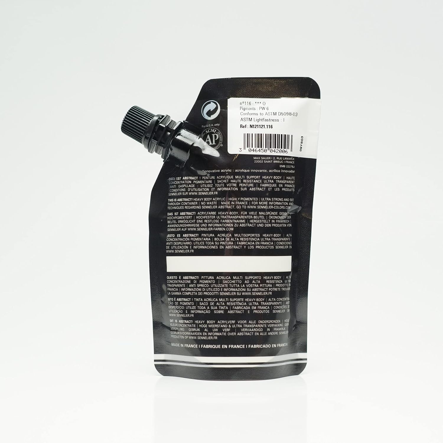 SENNELIER Abstract Acrylic Paint Pouch, 120ml, Titanium White