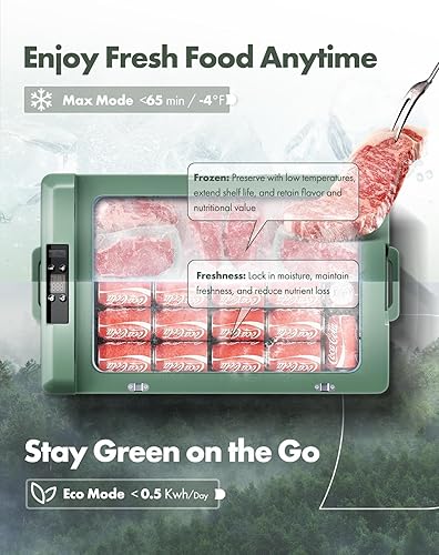 Miniatura 5 de A-Premium Refrigerador portátil de 12 voltios 47QT44.7L (con cubierta ABS777), -4F  68F enfriamiento rápido con 1224V DC y 110-240V CA para viajes