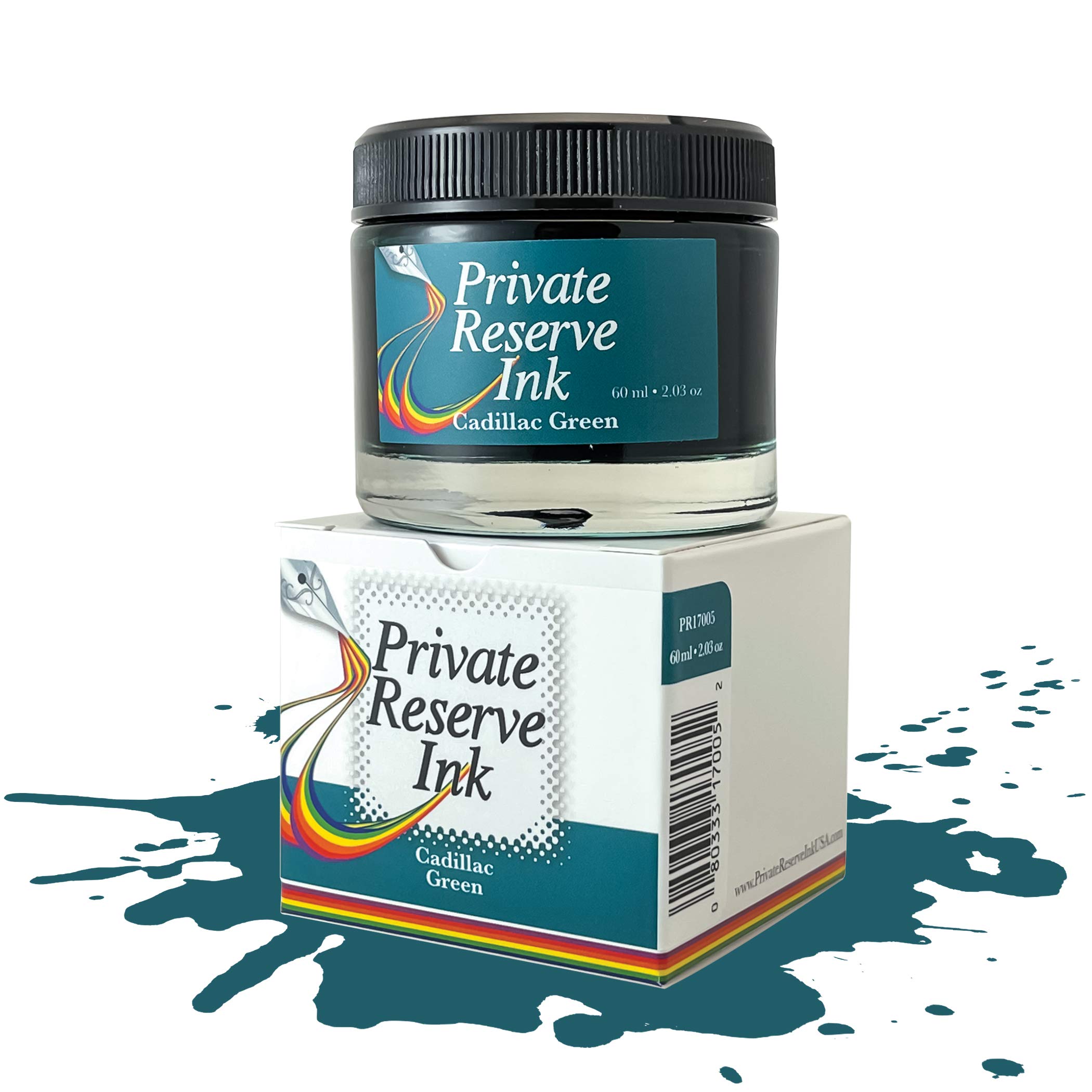 Private Reserve Atrament do piór wiecznych 60 ml, kolor zielony (Cadillac Green)