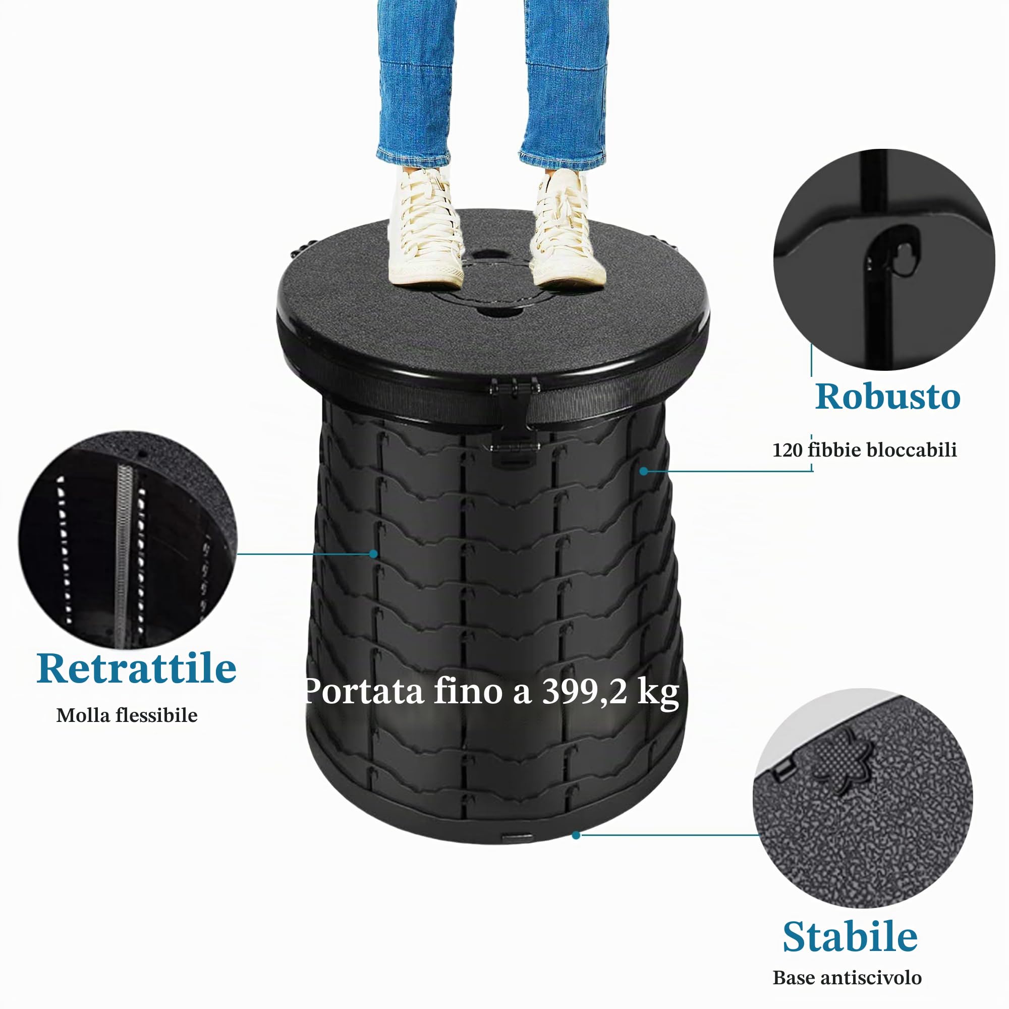 2025 Wc Portatile Campeggio Toilette, Pieghevole Wc Campeggio Altezza Regolabile WC Auto Pieghevole per Adulti Viaggio, Spiaggia, Igiene, Escursioni