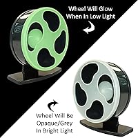 Vista 5 de Silent Runner- 9 pulgadas regular - Rueda de ejercicio + soporte + accesorio de jaula (brilla en la oscuridad)