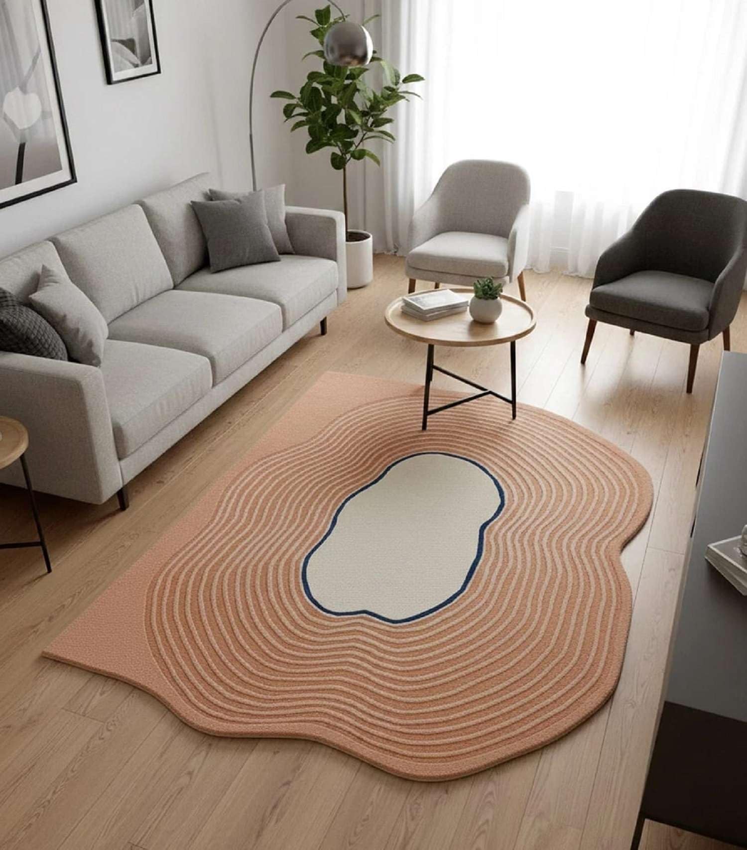 Artisan Handtufted Carpet 6x8 Feet Irregular Shape Crafted from Premium New Zealand Wool with Secure Grip Backing Modern Living Room Nursery Home Décor Soft Durable Stylish Floor Accent-image-44
