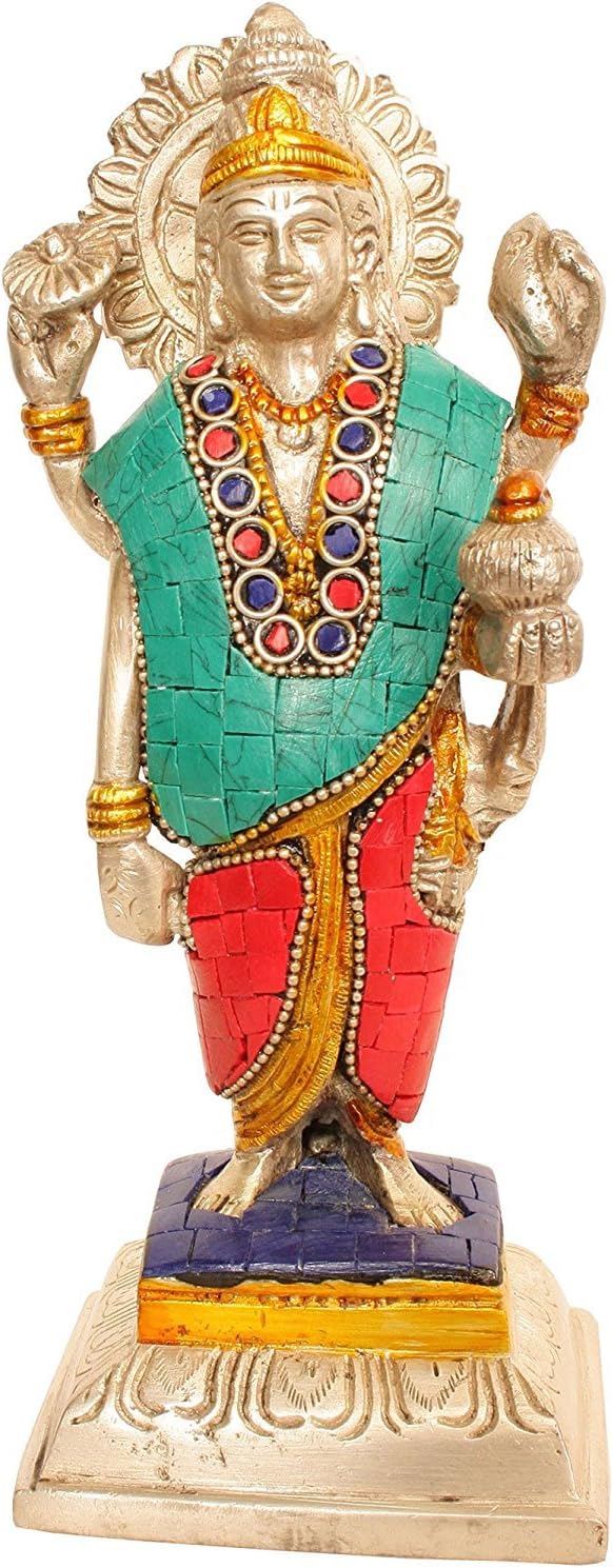 Idol Collections Brass Dhanvantari/Dhanvantri Idol, Height 7.9" I Home Decor