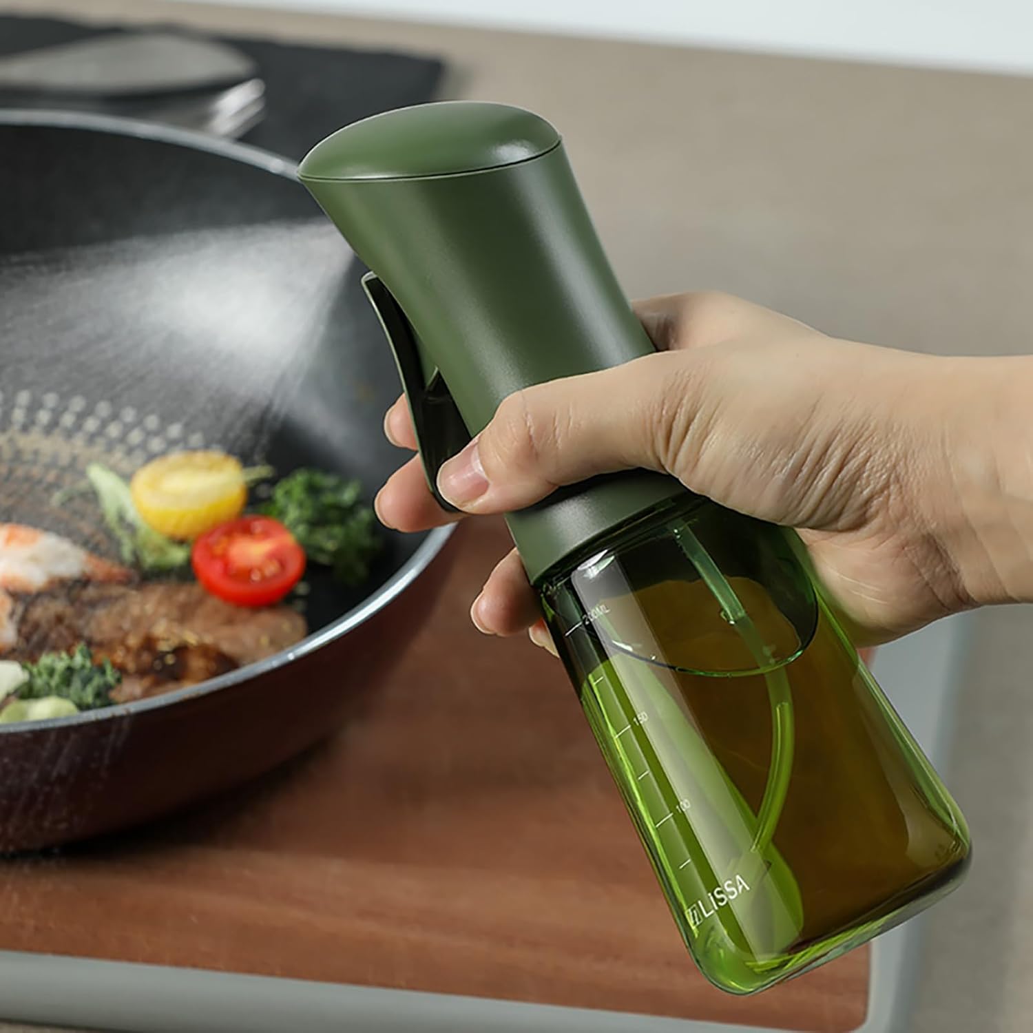 Light-Proof Glass Oil Sprayer For Cooking Air Fryer Salad BBQ,250ml Olive Oil (2)