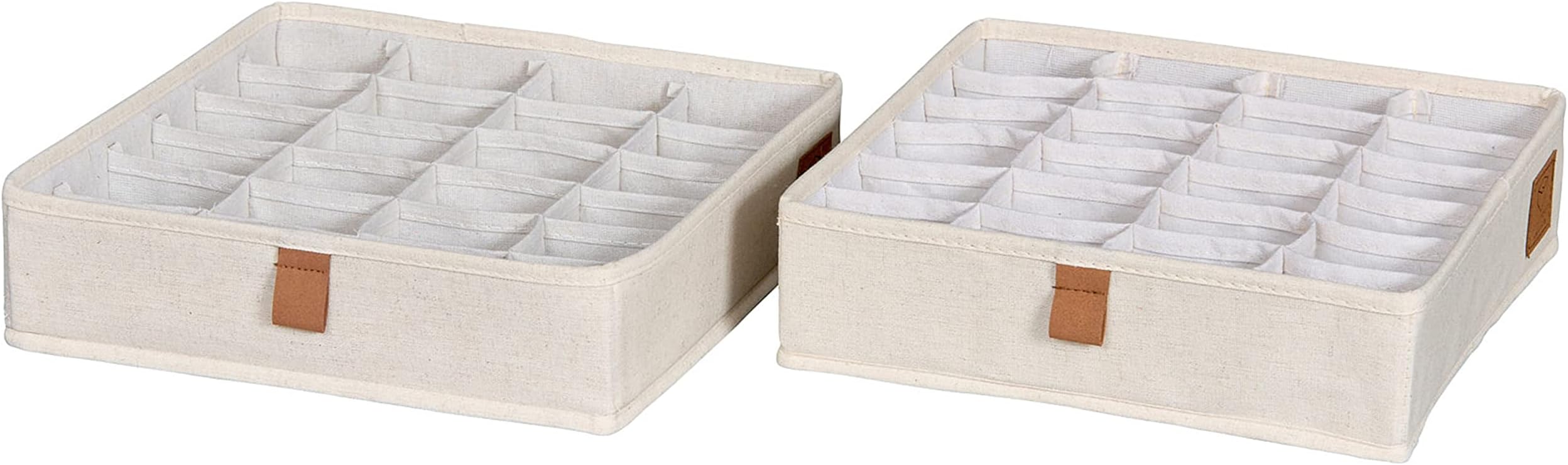Yucch Set di 8 Organizer per Cassetti Intio, Divisori Pieghevoli Salvaspazio per Biancheria