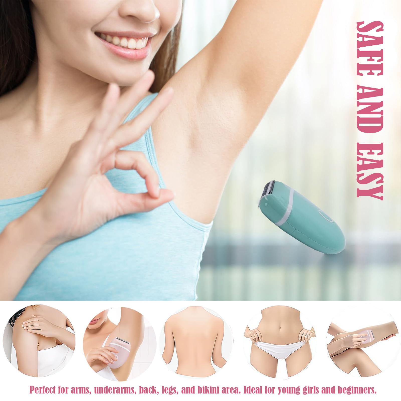 Amazon.com: Electric Hair Shaver for Women: Compact, Cordless Wet
