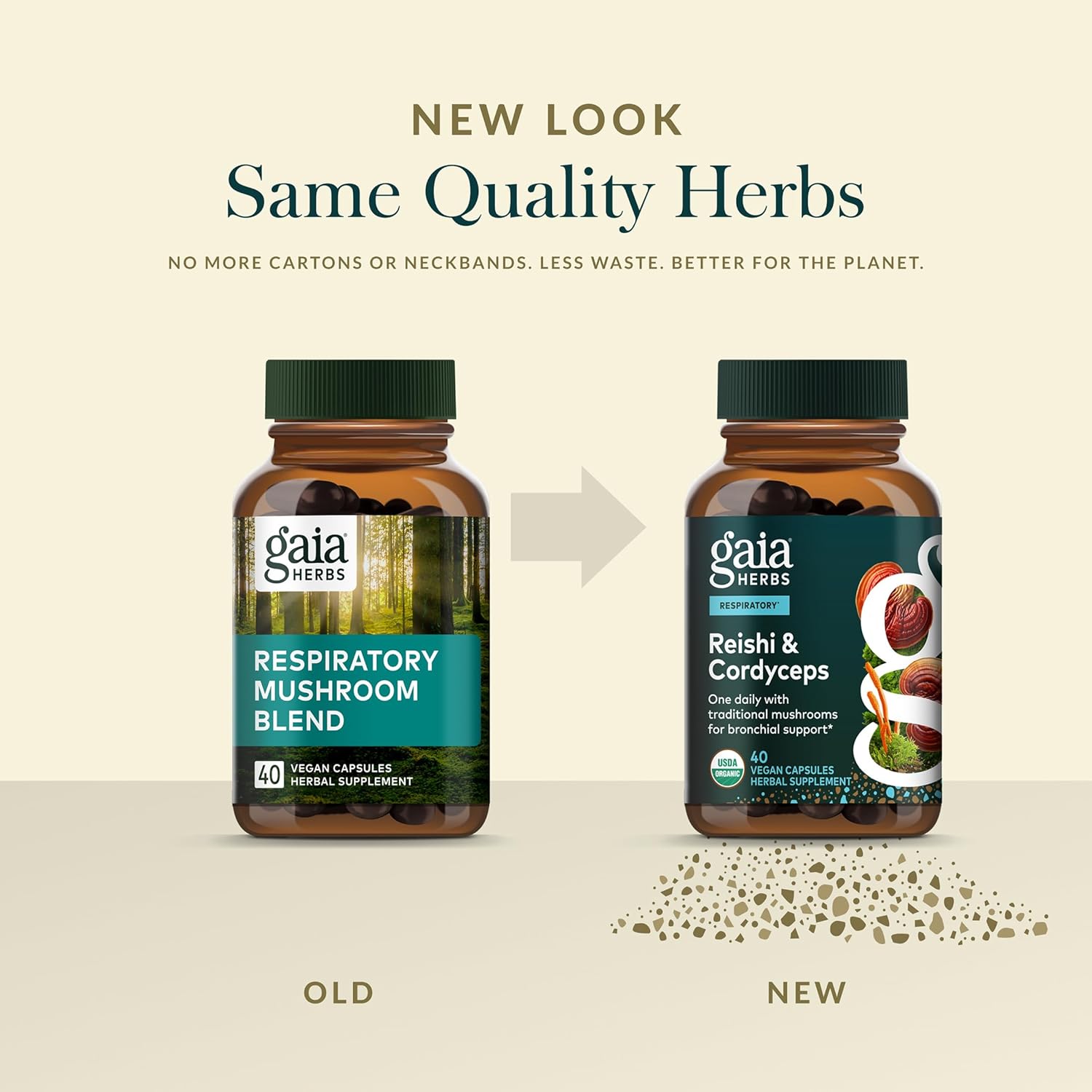 Gaia Herbs Respiratory Mushroom Blend - Immune Support Herbal Supplement to Help Maintain Overall Lung and Respiratory Health - WIth Reishi and Cordyceps* Mushrooms - 40 Vegan Capsules (40-Day Supply) - Image 6