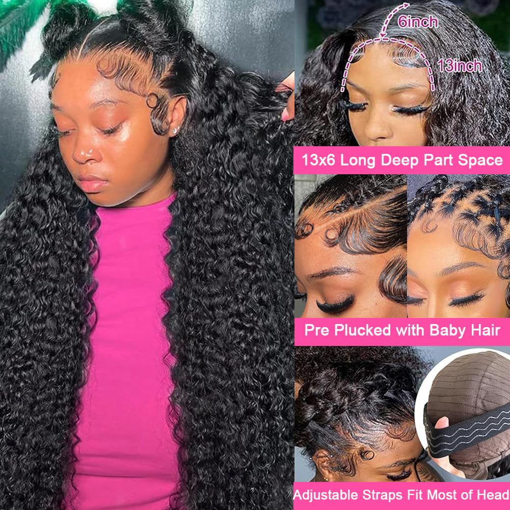 Chamkylin Body Wave Lace Front Wigs Human Hair 200% Density, 13x4 Body Wave Human