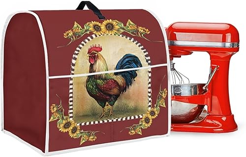 Miniatura 5 de Upetstory Pollo Gallo Cocina Mezclador Tapas para Mezclador de Soporte 4.5-5 Cuarto de galón Tapa de Mezclador de Cabeza Inclinable Cubierta de