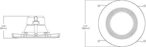 Vista 26 de HALO LT - Luz LED empotrada de 5/6 pulgadas para interior/exterior, 3CCT 3000K/4000K/5000K, paquete de 6, LT56069FS351EWHR-6PK 6 PK - Estándar