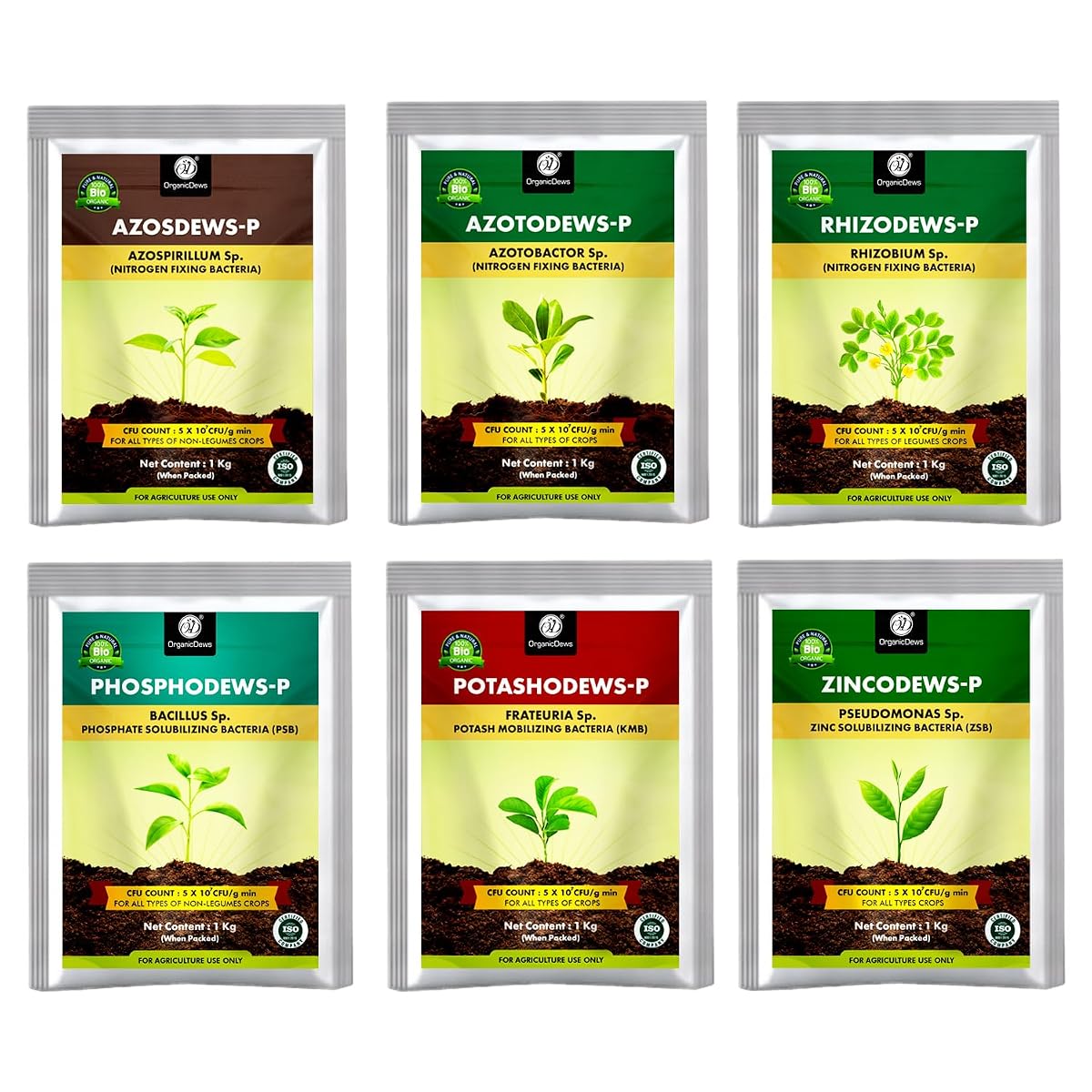 OrganicDews Azospirillum+Azotobacter+Rhizobium+Phosphate Solubilizing+Potash