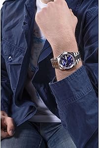 Amazon.com: GUESS Men's 42mm Watch - Silver Tone Strap Blue Dial