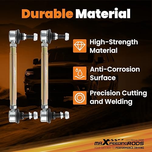 Miniatura 2 de maXpeedingrods Enlaces de extremo de barra estabilizadora delantera ajustable para BMW Serie 3 E36 E46 M3 E90 E91 E92 E93, kit de suspensión de