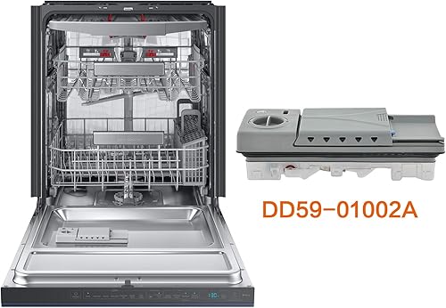 Miniatura 2 de DD59-01002A Detergente y Asamblea del dispensador de la ayuda del enjuague para las piezas de recambio del OEM del lavavajillas de Samsung