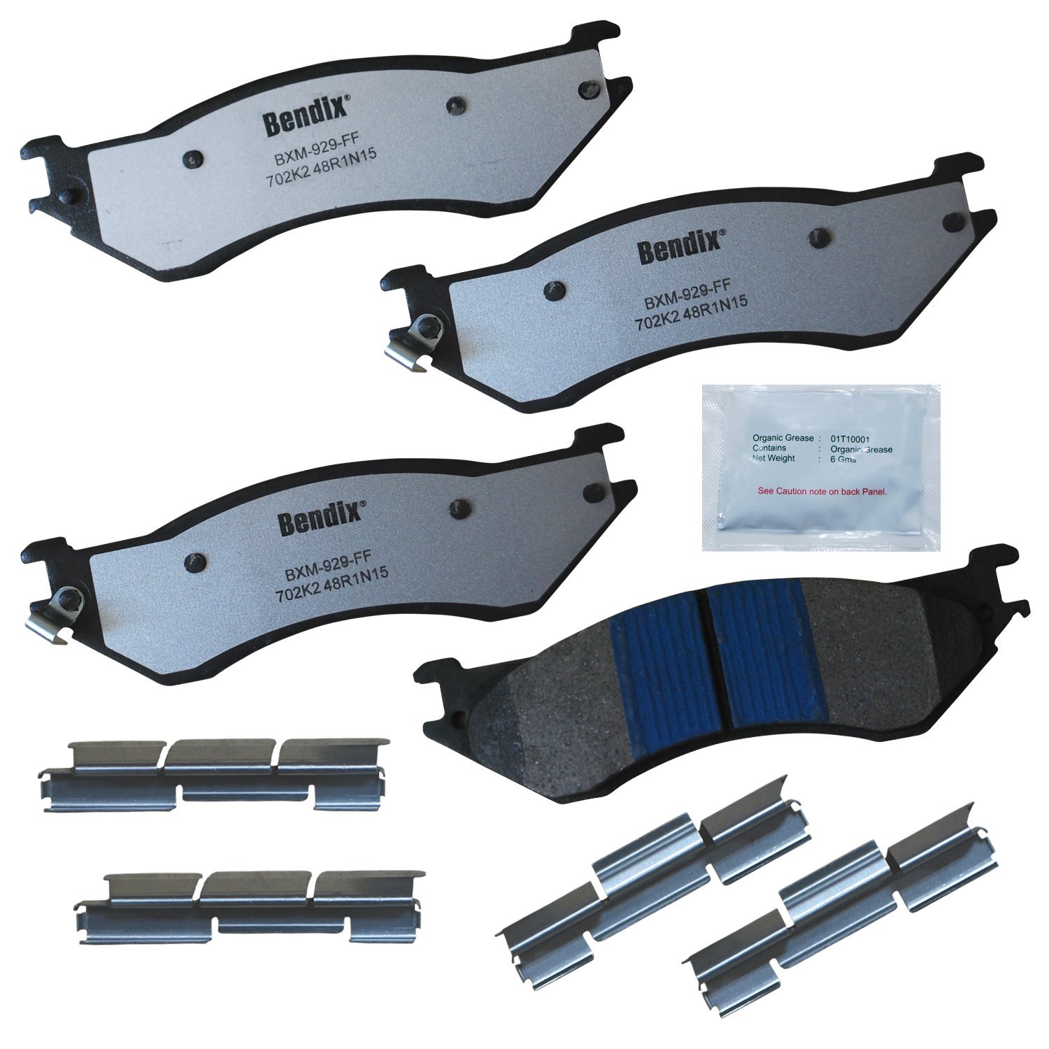 Bendix Fleet Metlok MKD702K2FM Semi-Metallic Front Brake Pads for Dodge Ram 1500 2001-2000
