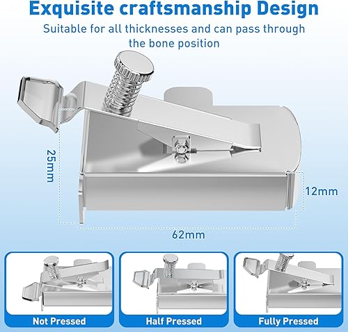 Miniatura 6 de Armilem Guía de costura magnética para máquina de coser, guía de dobladillo con clip multifuncional - Suministros universales para coser y acolchar