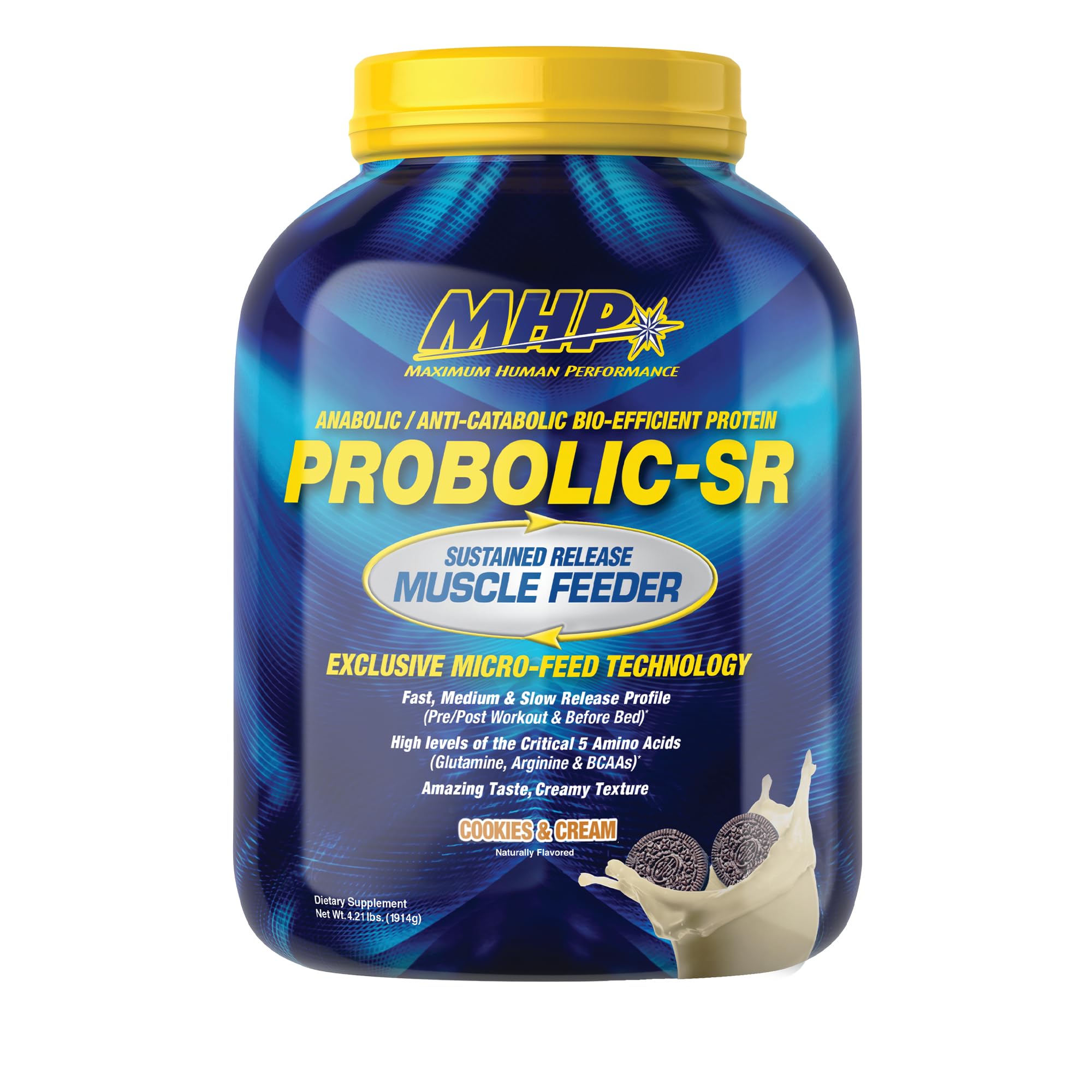 Maximum Human Performance Probolic-SR Sustained Release Protein Powder, 24g Protein, BCAAs, Glutamine, Arginine, Pre-Workout, Post-Workout, Nighttime Protein, 4lbs, 52 Servings, Vanilla — Amazon image 9