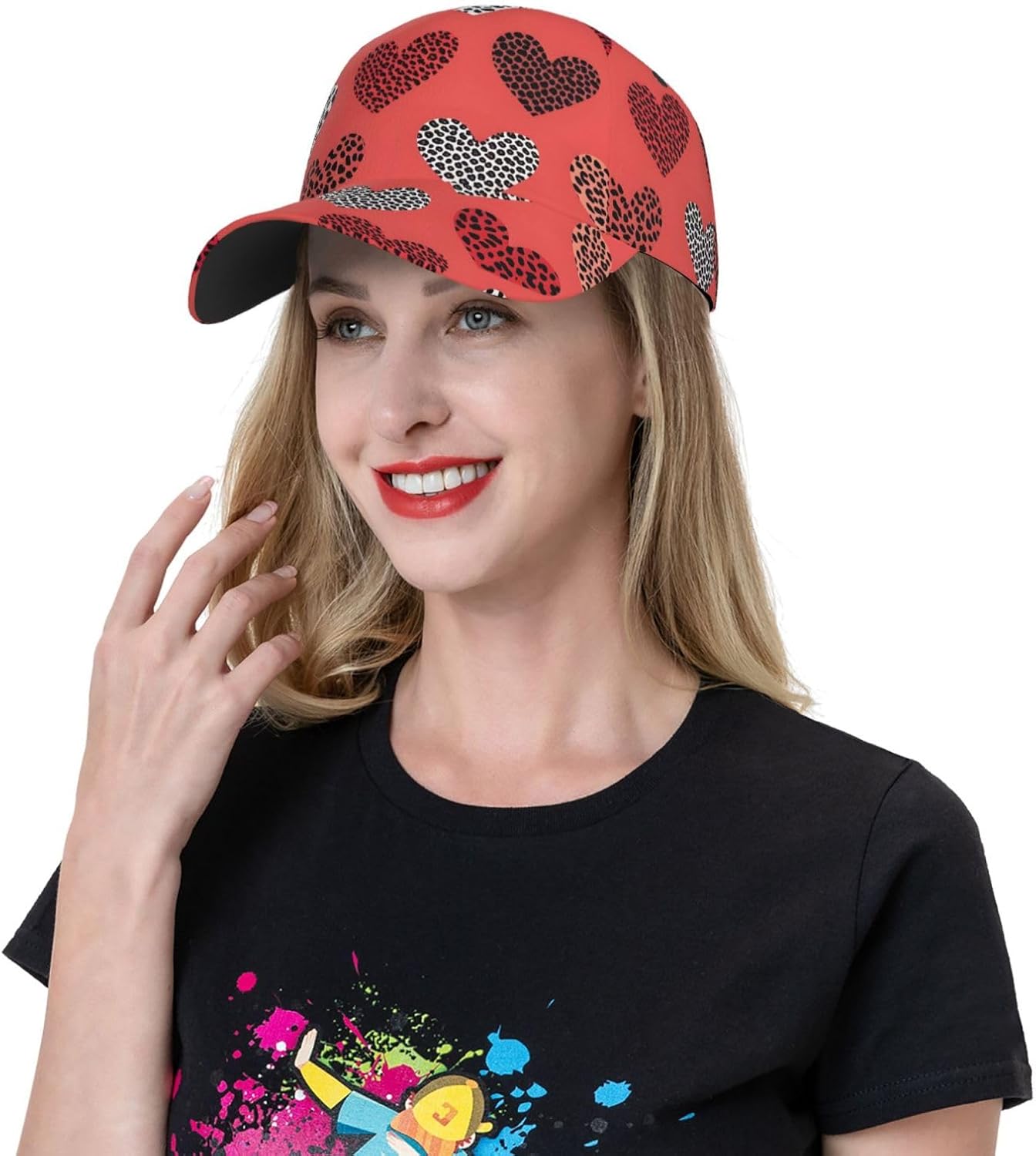 Leopard Print Pattern Hat for Women Men, Beautiful Adjustable Baseball Cap Breathable - Image 2