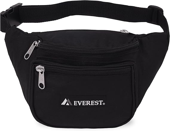 Marsupio Grande Everest Signature, Nero, In Poliestere 600D, Dimensioni 41,9x16,5x10,2 Cm, 5,9 Litri, Tre Scomparti Con Cerniera - 2
