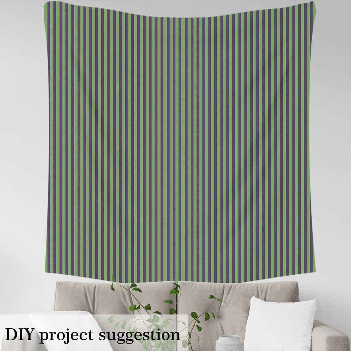 Blue Green Stripe Fabric by The Yard, Geometric Upholstery Fabric, Vertical Stripes Arrangement Abstract Line Decor Fabric, Waterproof Outdoor Fabric, DIY Art Upholstery and Home Accents, 5 Yards