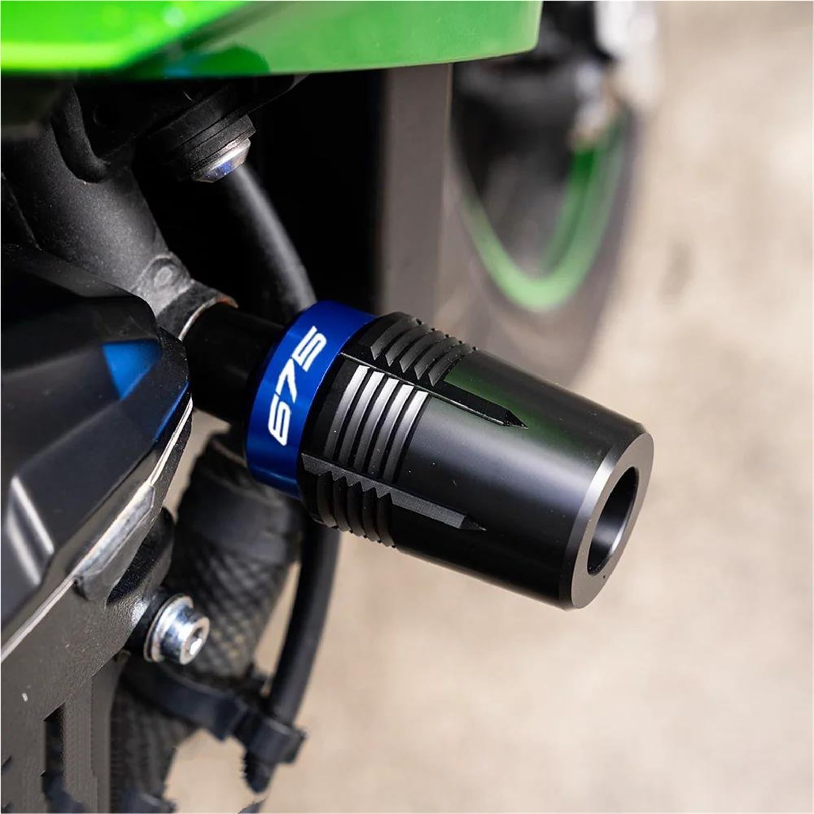 Sturzpad Schutz Motorrad Sturzschutz Für CFMOTO 675SR-R 675NK 675SS 675SR SR675 675 SS NK SR-R Motorrad Motor Absturzsicherung Rahmen Rad Sliders(Front Rear -Blue)