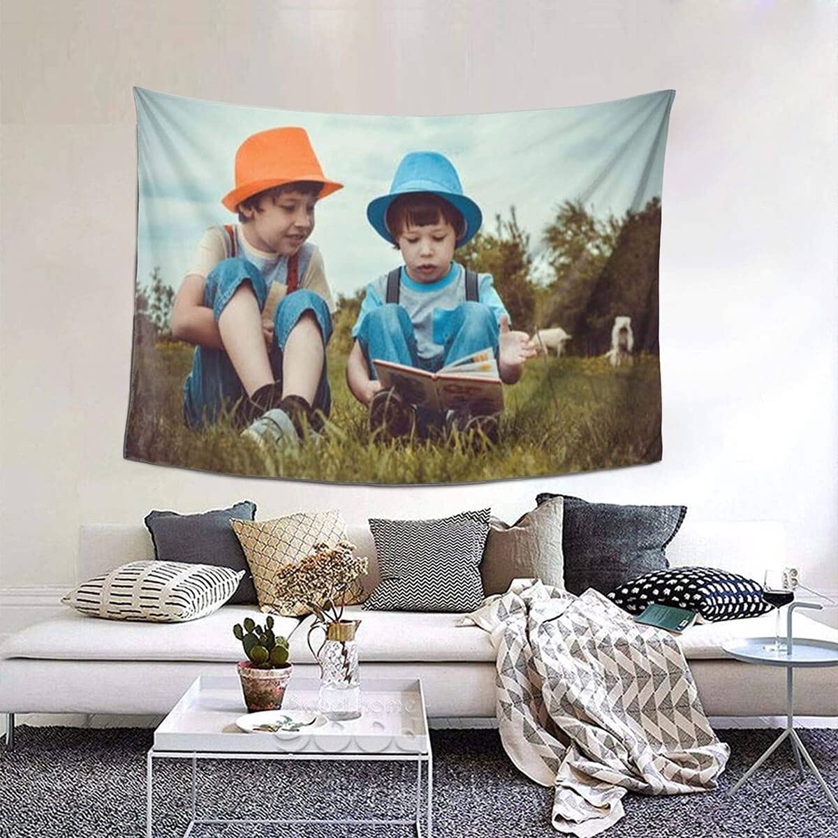 UOKIIYUA Alfombra fotográfica personalizada, pancarta de fondo individual con su imagen y texto, fiesta de boda, regalo conmemorativo familiar, 180 x 300 cm