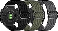 Vista 1 de Paquete de 3 bandas elásticas de nailon compatibles con Garmin Instinct/Instinct 2 Solar, 0.866 pulgadas, pulsera deportiva transpirable para Garmin