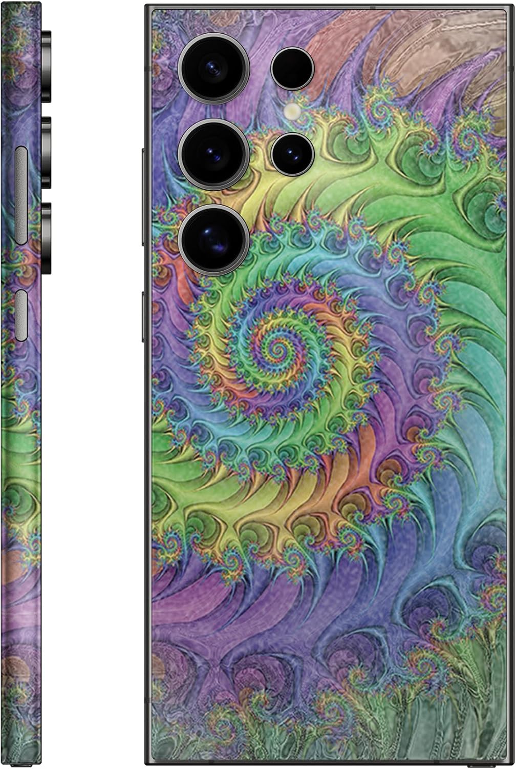 Glossy Glitter Phone Skin Compatible with Samsung Galaxy S24 Ultra - Tripping - Premium 3M Vinyl Protective Wrap Decal Cover - Easy to Apply | Crafted in The USA by MightySkins