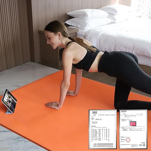 Miniatura 3 de Hatha Yoga Alfombrilla de yoga grande de TPE de 6 x 4 x 12 pulgadas, extra gruesa, antideslizante, para yoga, pilates y entrenamientos de gimnasio