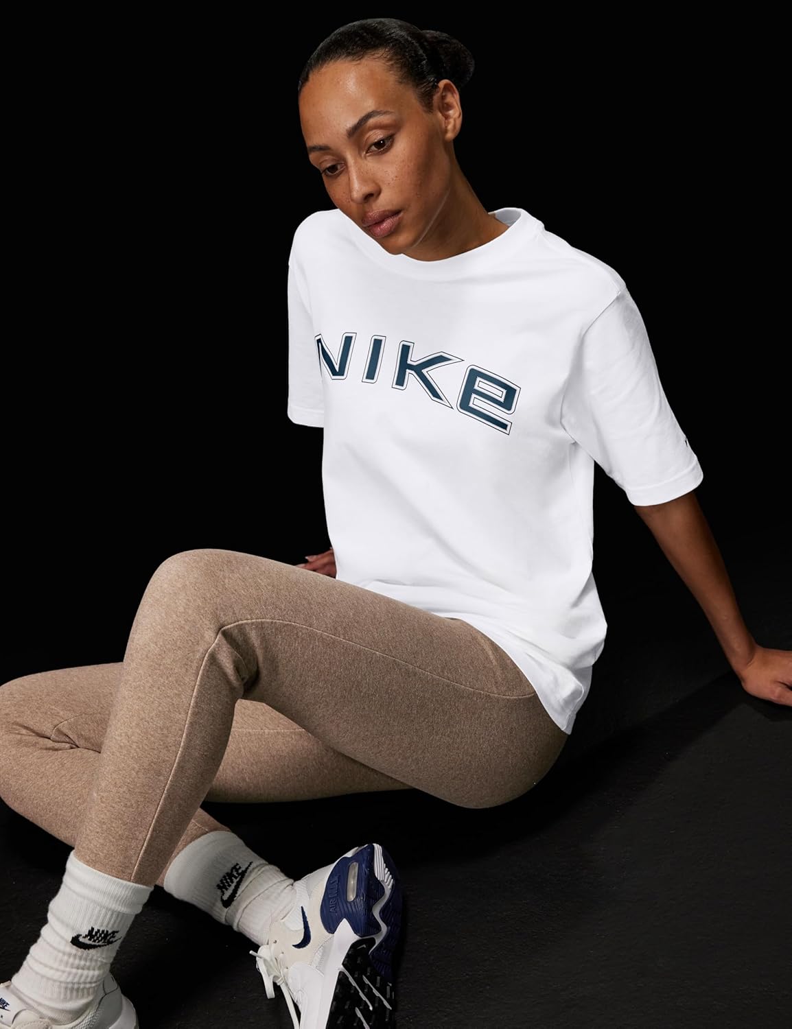 Nike Womens Sportswear Club Essentials T-Shirt Script - Image 2