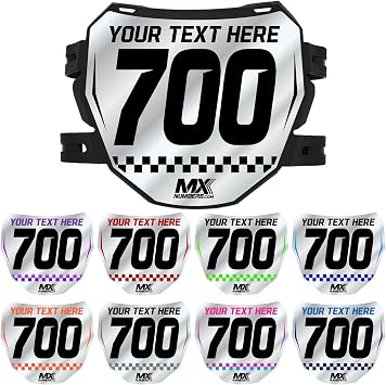 MxNumbers Custom ODI Chrome Plate Decal, Personalized Name Number and Colors, Chrome Race Graphics for Mountain and Electric Bikes