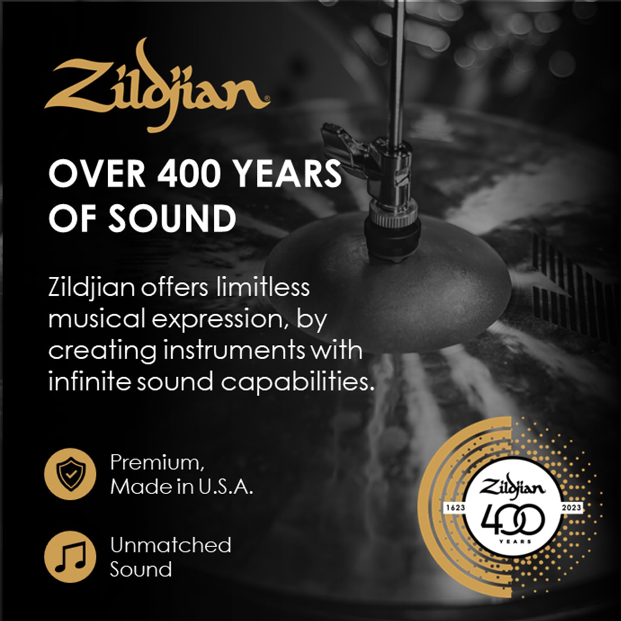 Zildjian A Series Cymbal Set - 14" New Beat Hi-Hat, 16" Medium Thin Crash, 21" Sweet Ride and 18" Medium Thin Crash