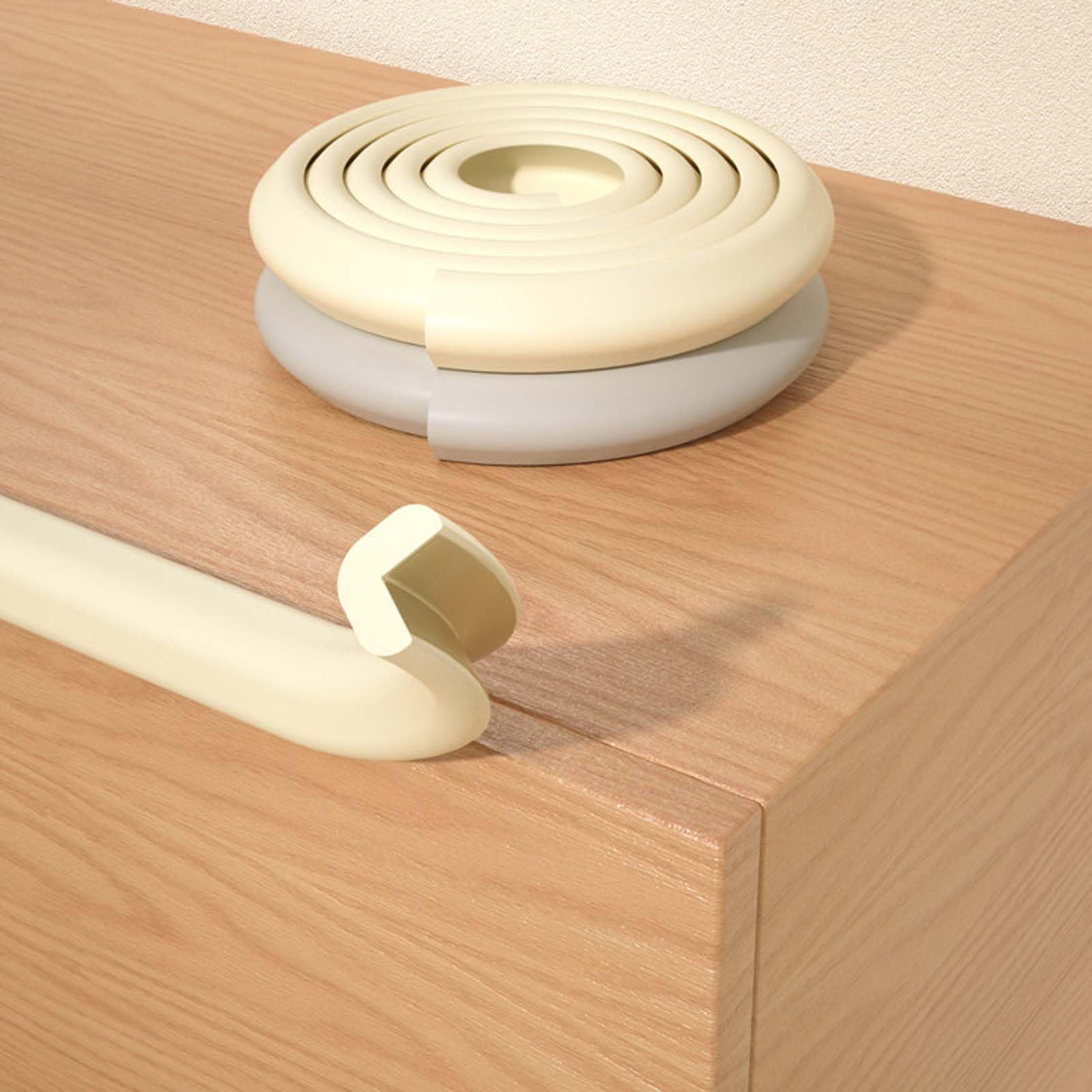 Tira De Espuma para Bordes, Protector De Esquinas Y Muebles, Parachoques Antigolpes, Protector De Mesas, Cinta De Doble Cara, Flexible, Suave, Elástica, Recortable