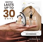Deep Leather Car Air Freshener for Men | Pack of 2 Long Lasting Automotive Air Freshener | Odor Eliminator Car Perfume with Essential Oils | Car Air Freshener Vent Clip by Perfa